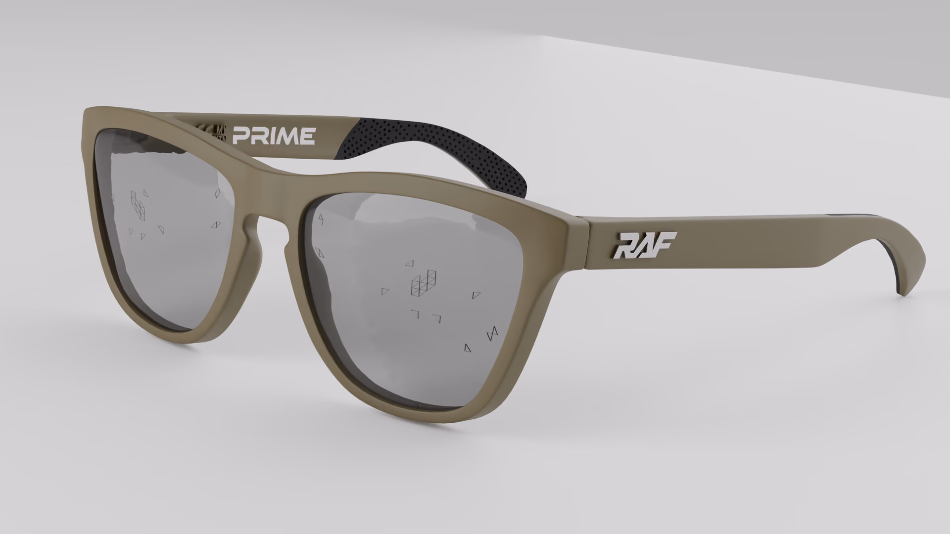 RAF Prime — Matte Green Army in Matte Green Army / Silver — three-quarter view